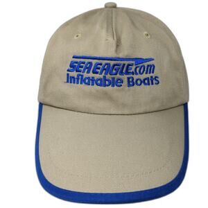 P.O.P 5 Panel Brown Blue Hat One Size Sea Eagle Inflatable Boats Slideback